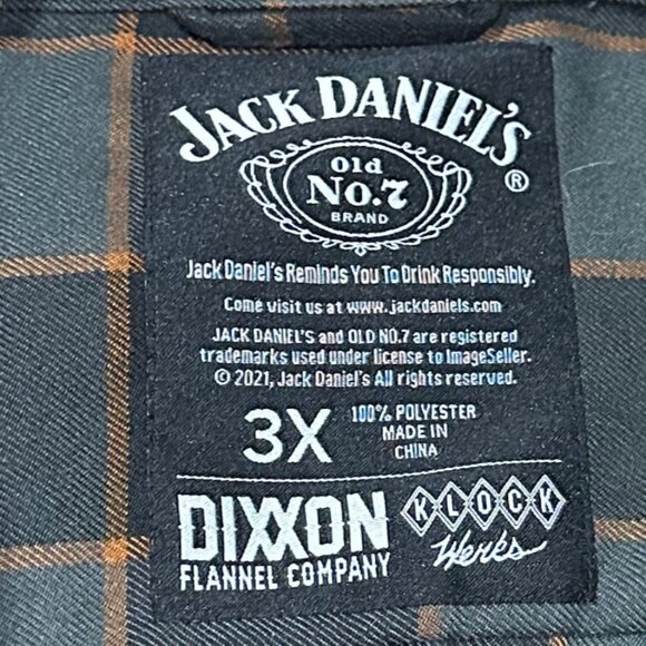 Jack Daniel's Black/Charcoal/Rust Dixxon Flannel | 3XL - Picture 3 of 3